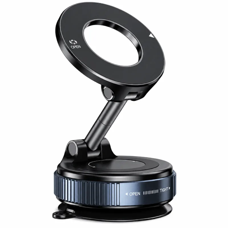 Support Téléphone Magnétique 360° Pliable avec Ventouse – Double Articulation 180°
