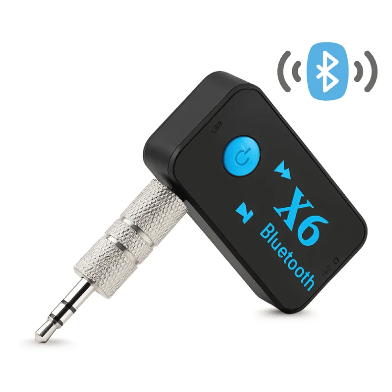 Récepteur Bluetooth X6 AUX 3,5 mm – Appels Mains Libres & Lecture Carte TF