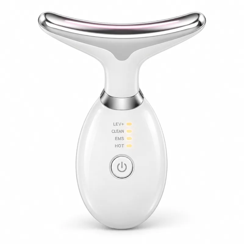 Appareil de Soin Visage & Cou Anti-Rides – EMS, Chaleur & Massage