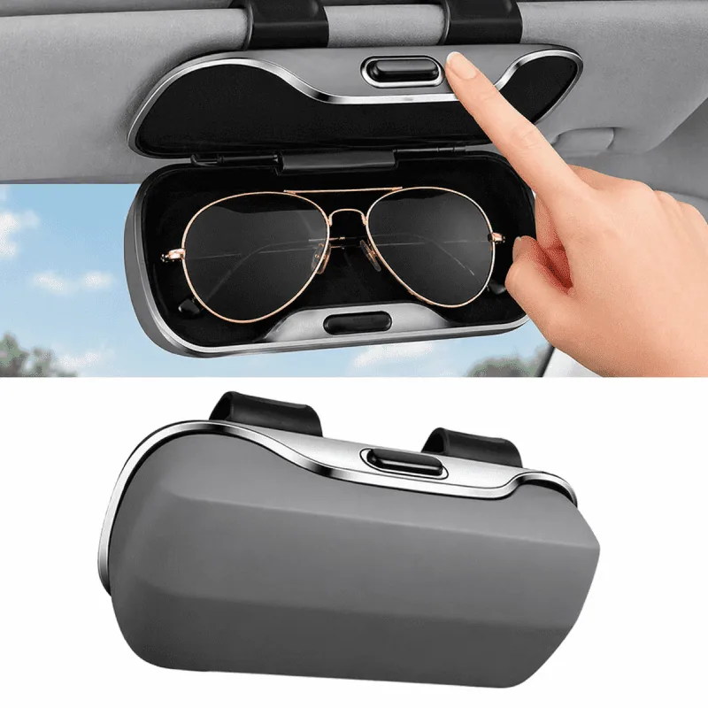 Boîte de Rangement pour Lunettes – Fixation Pare-Soleil de Voiture