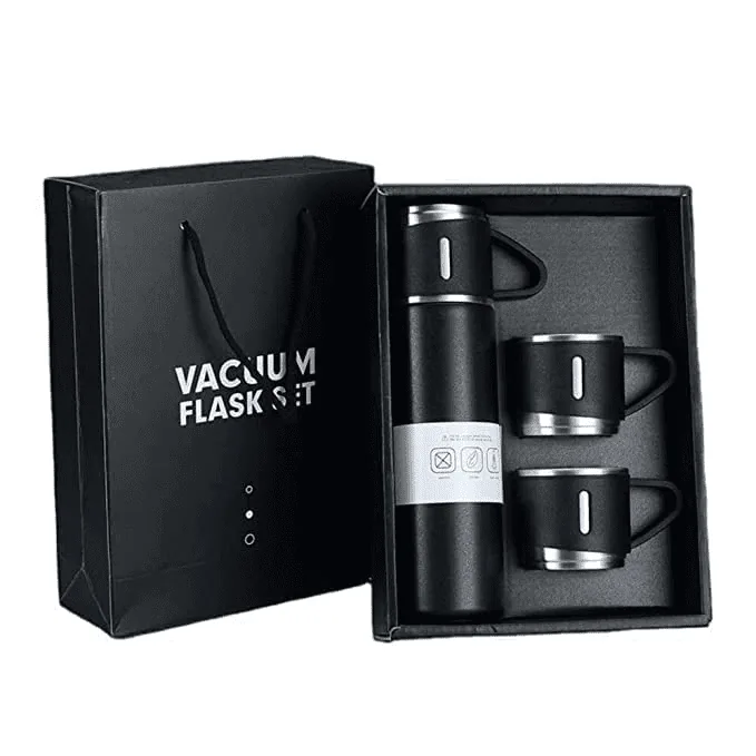 Ensemble Isotherme en Acier Inoxydable – Thermos et 2 Tasses