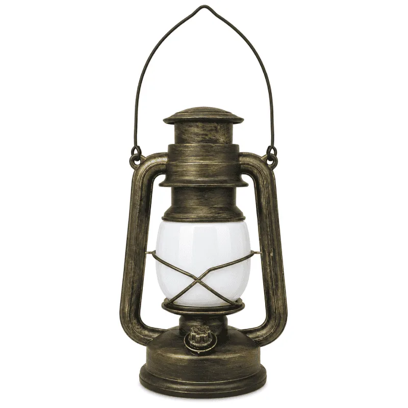 Lanterne LED Rétro Vintage avec Poignée – Bronze Vieilli