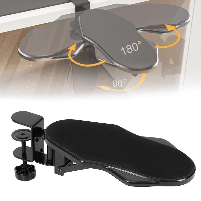 Repose-Bras Pliable et Rotatif pour Bureau – Fixation par Pince