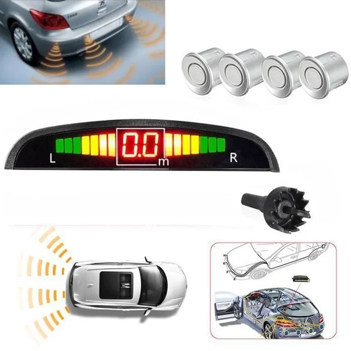 Kit Radar de Recul 12 V – 4 Capteurs et Affichage LED