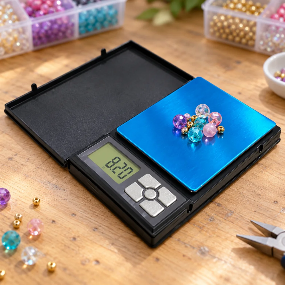 Balance Numérique de Poche avec Étui Rabattable – Plateau Bleu — photo 3
