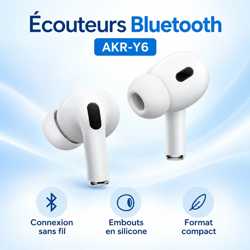 Écouteurs Bluetooth Sans Fil ANKERRY AKR-Y6 – Blanc — photo 2