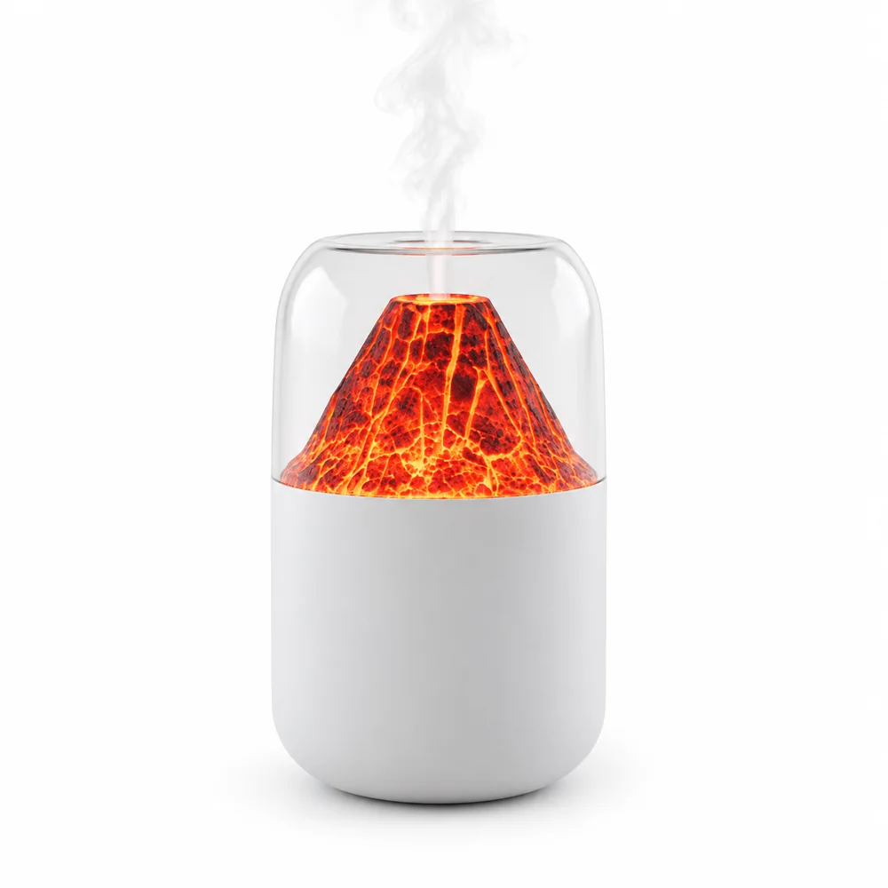 Humidificateur Décoratif Effet Volcan – Blanc — photo 1