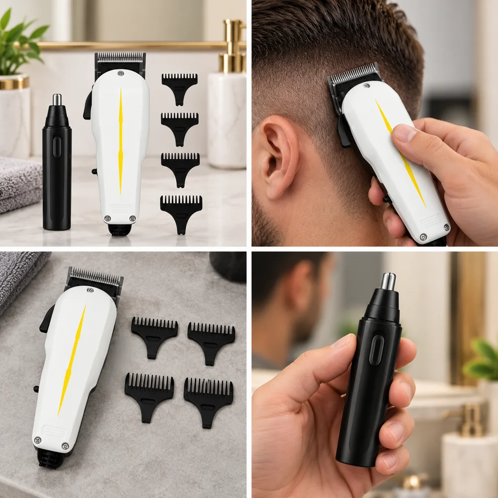 Kit Tondeuse à Cheveux DINEX 3000 avec Coupe-Poils et 4 Sabots — photo 4