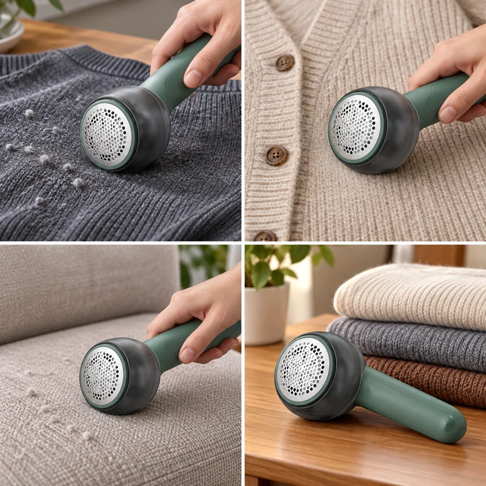 Rasoir Anti-Bouloches pour Vêtements – Vert Foncé — photo 4