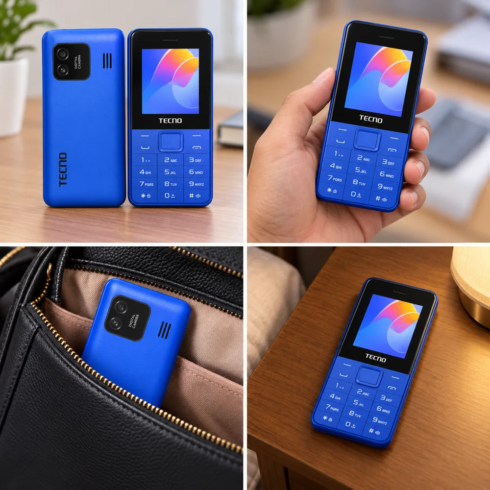 Téléphone à Clavier TECNO T301 – Bleu avec Radio FM — photo 4