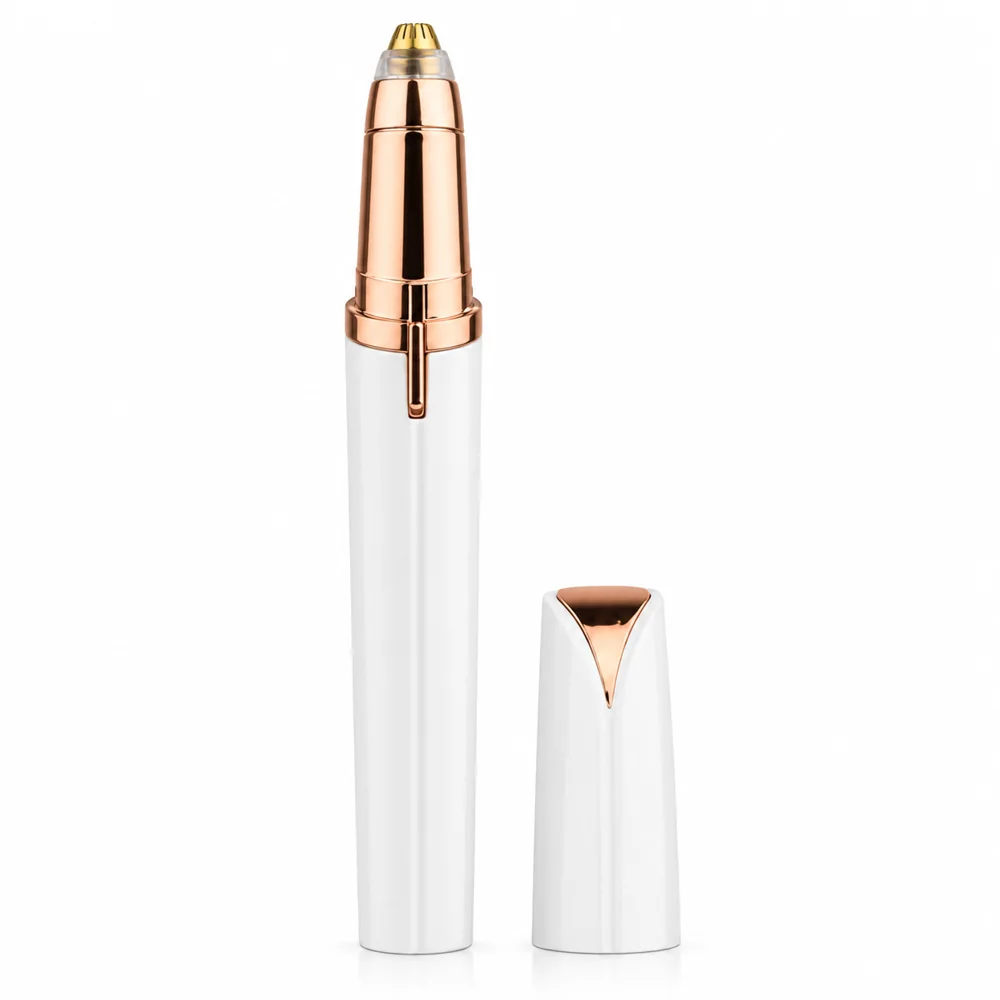 Tondeuse de Précision pour Sourcils – Blanc et Rose Doré — photo 1